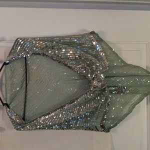 Sequin Silk Shawl